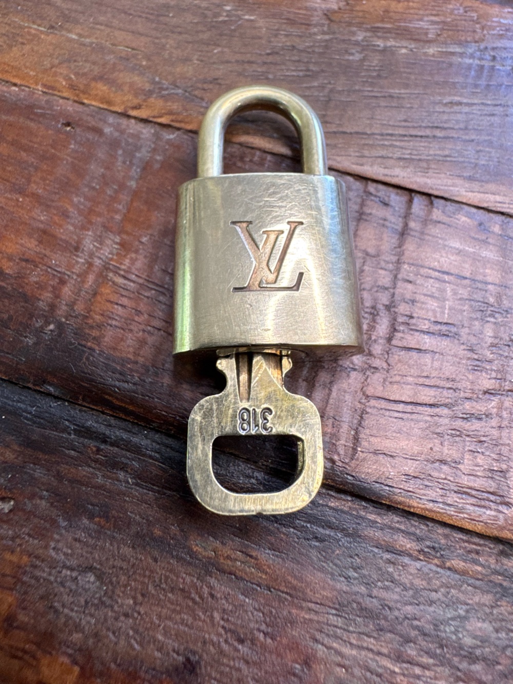 Louis Vuitton #318 Gold Padlock with Key